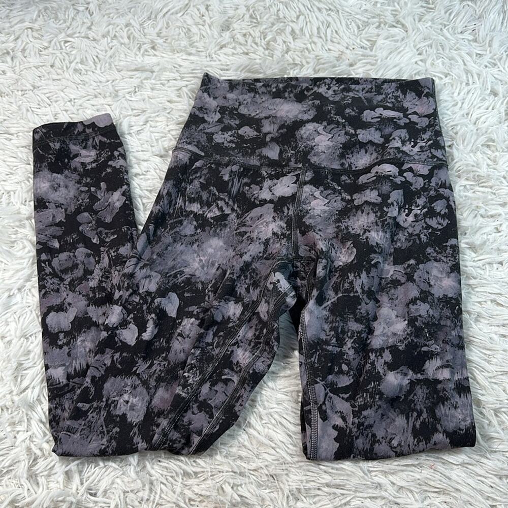 Lululemon Align Pant II 25" Floral Illusion Ice Grey Multi
